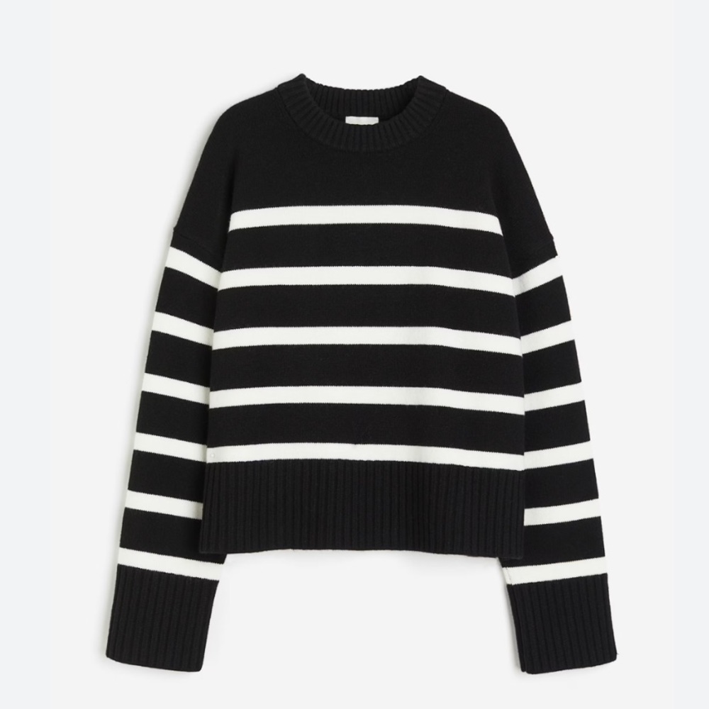 H&M Loose Fit Striped Ribbed Jumper Sweater